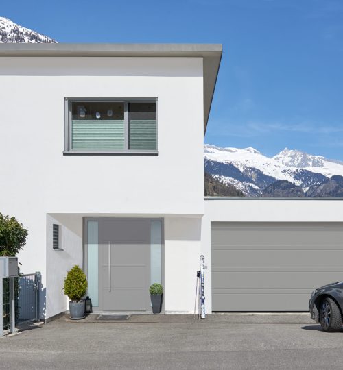 d sicke silkgrain, graualuminium ral 9007, hörmann aluminium haustür thermosafe motiv 872, graualuminium ral 9007 milieu