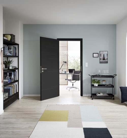 gefälzte holztür designline groove 50 ral 9005